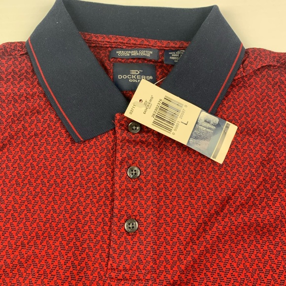 DOCKERS GOLF Mens Short Sleeve Golf Polo Size L - Picture 4 of 9